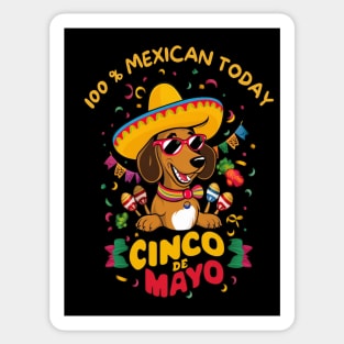 Dachshund Dog Cinco de Mayo Sticker